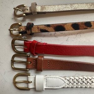 Bundle of JCrew Leather Belts, Size XS/S